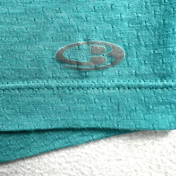 Icebreaker Cool Lite Women Turquoise Merino Wool Tank Racerback Reflective Top L - Picture 3 of 6